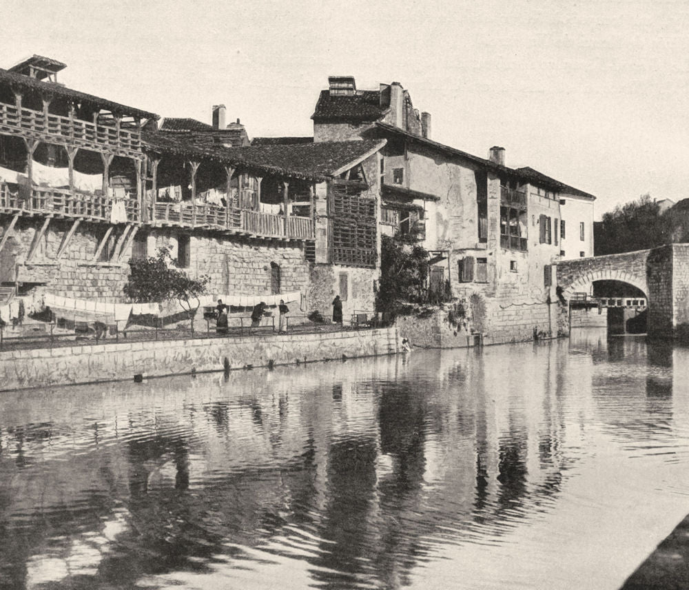 LOT-ET-GARONNE. Nérac- Vieilles tanneries 1903 old antique print picture
